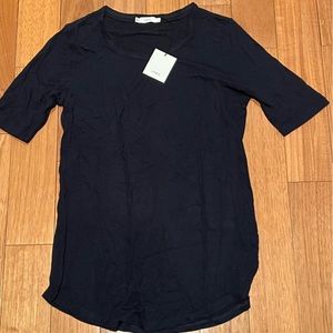 Vince elbow sleeve tee, long length, Coastal Blue XS